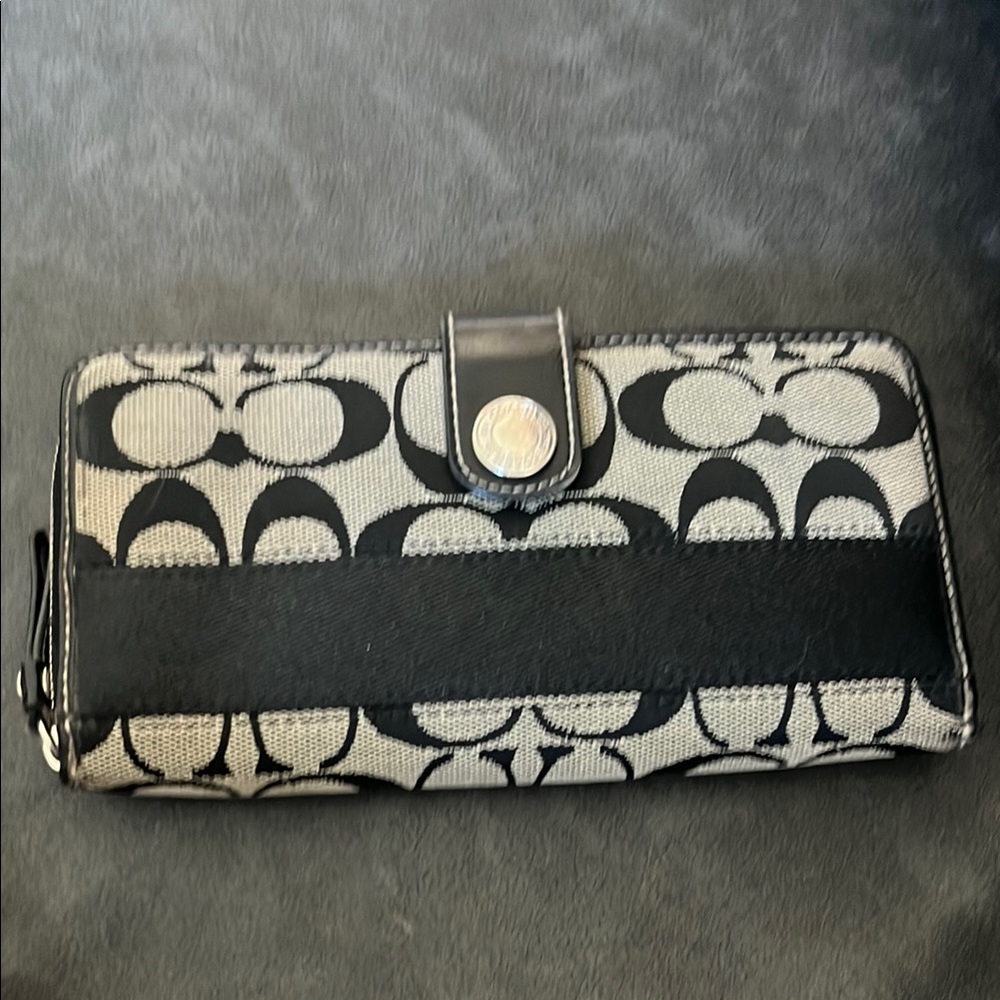 Black and White Coach Wallet